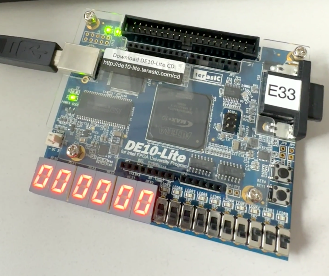  DE10 LITE 7 Segment Display with Quartus and NIO2