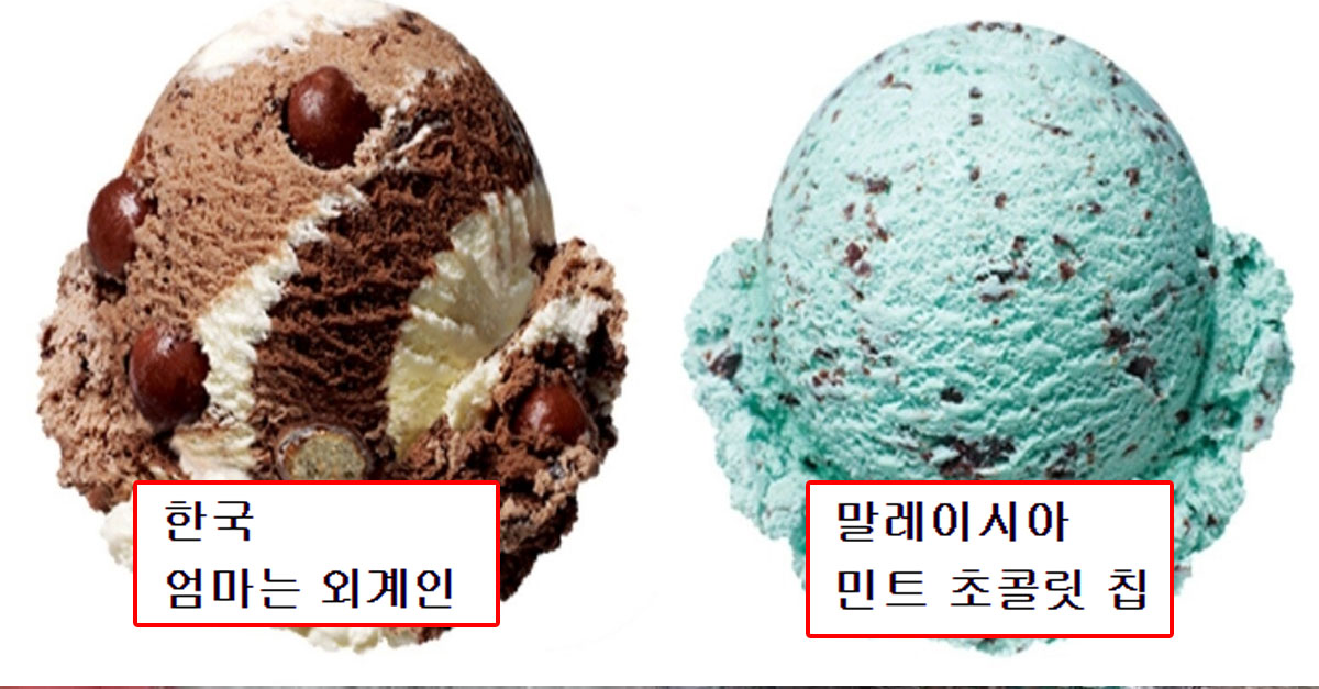  국가별 배스킨라빈스 맛 1위 모음