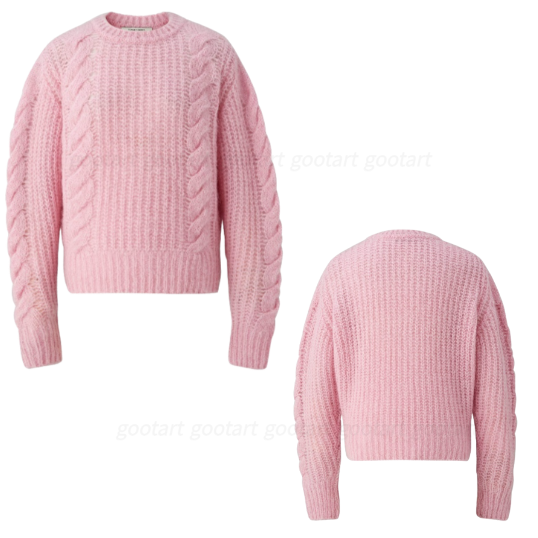 비뮤즈맨션 Mohair cable knit - Cherry blossom