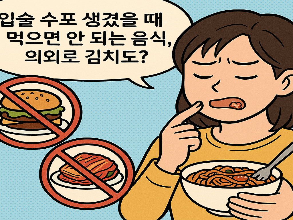 입술 수포 생겼을 때 먹으면 안 되는 음식, 의외로 ○○도?