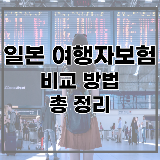  [해외여행 전 필독] 일본 여행자보험 비교 방법, 가장 가성비 높은 보험찾기