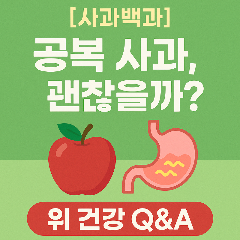공복 사과 괜찮을까? 위 건강 Q&A 요약 썸네일 이미지