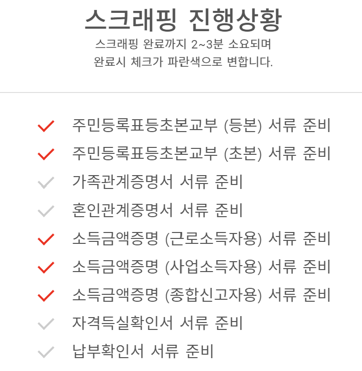 스크래핑 진행상황