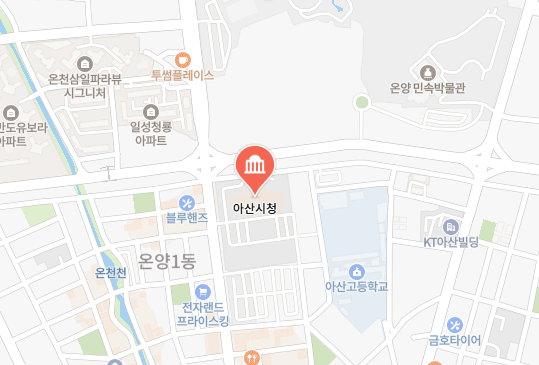 아산시 차량 등록사업소 위치