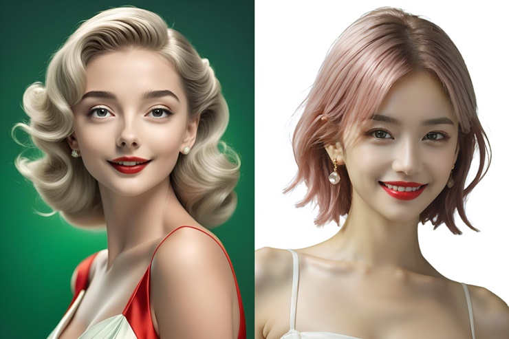 Shakker. AI│스타일 변경 및 인페인트 적용 결과 전후 비교