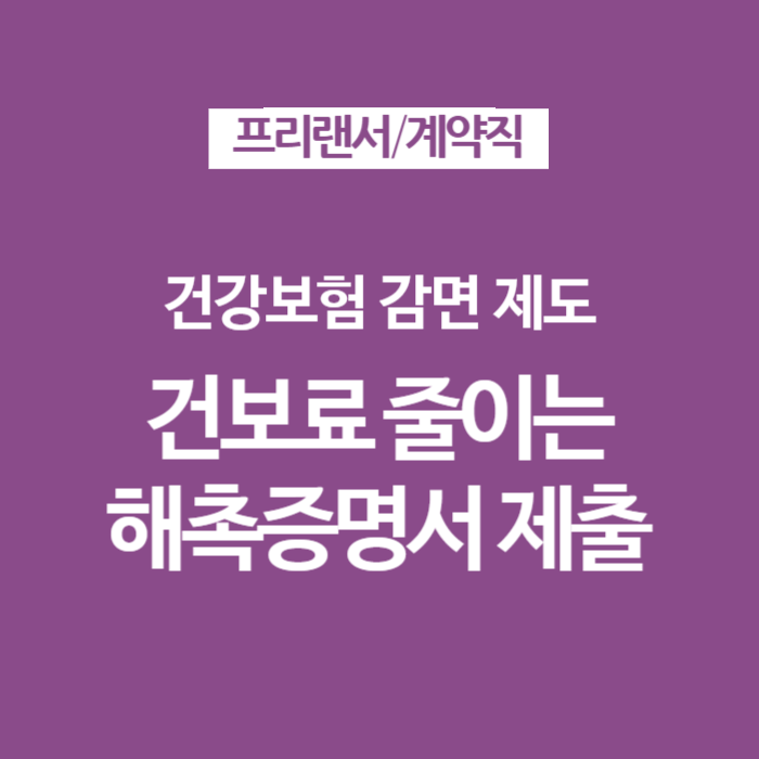  건강보험료 감면신청 방법 조정신청 대상