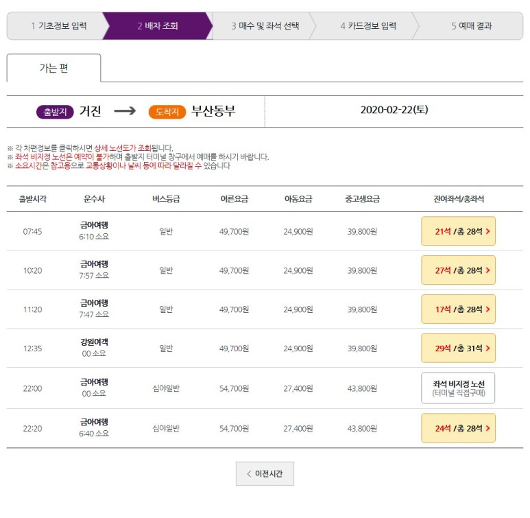 광주-속초, 거진-부산, 인천-울진, 서울-완도, 인천공항-김해, 인천-서부산 [시외버스, 고속버스 최장거리 노선 순위 논쟁] 1