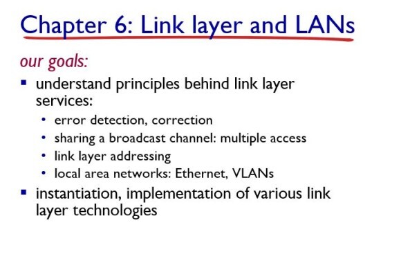  6. The Link Layer and LANs (1)