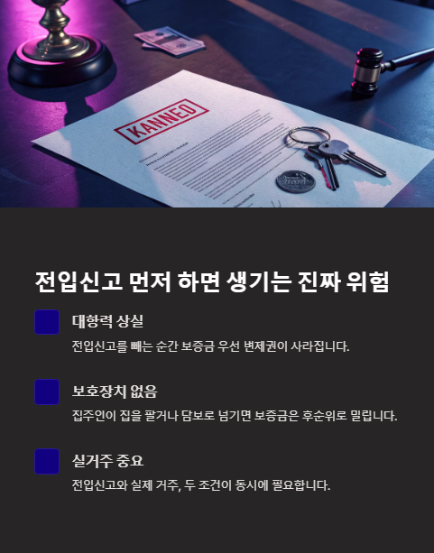 전입신고 먼저 하면 생기는 진짜 위험