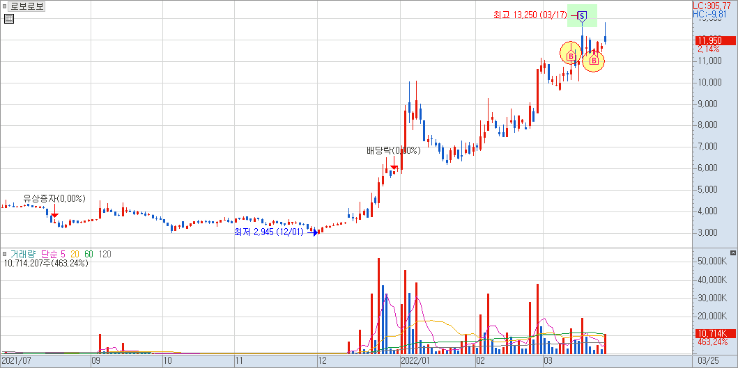 로보로보 일봉 차트