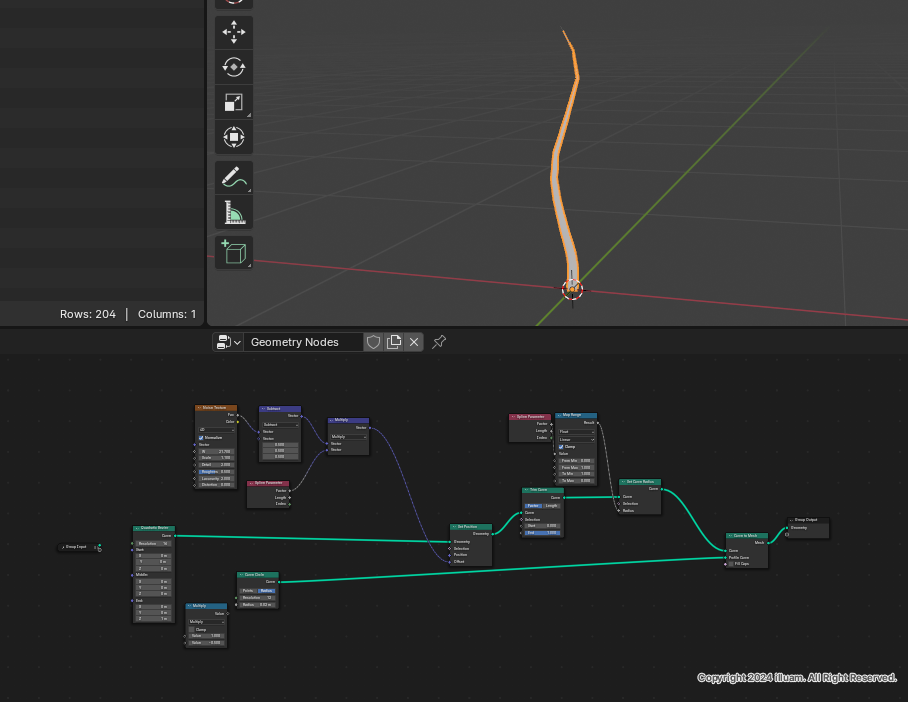 Geometry Nodes 적용