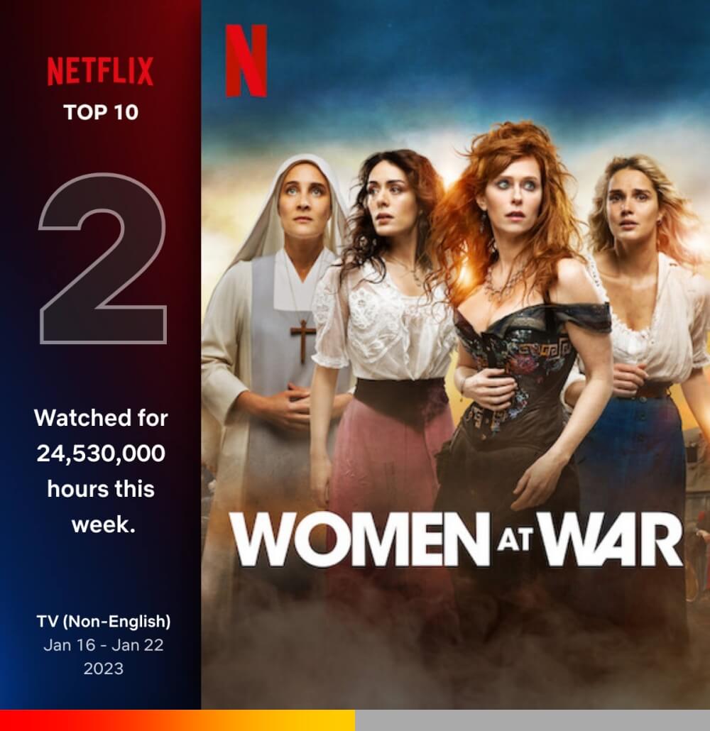 네명의 여성들이 등장하는 레 콩바탕트:그녀들의 전쟁 포스터