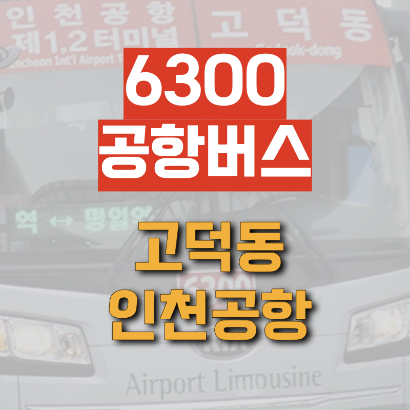 고덕동에서 인천공항까지 운행하는 6300 공항버스 정보