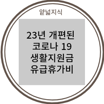  23년 개편된 코로나 19 생활지원금, 유급휴가비 지원 (신청방법, 대상 등)