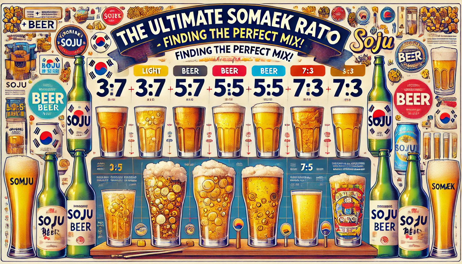 소주와 맥주의 완벽 비율! 최고의 소맥 황금 비율 찾기