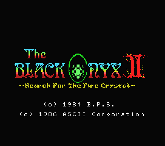  The Black Onyx II Search for the Fire Crystal - MSX (재믹스) 게임 롬파일 다운로드