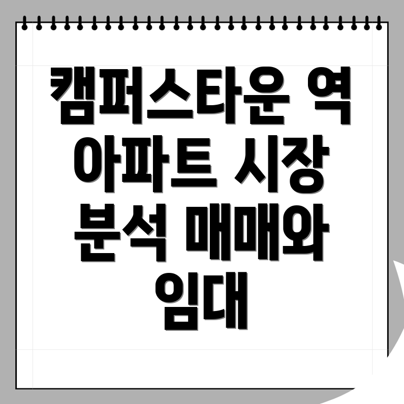 캠퍼스타운역 아파트 매매