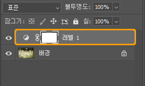조정 레이어의 모습