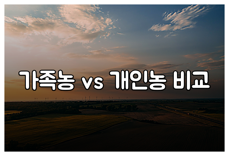 가족농 vs 개인농 비교