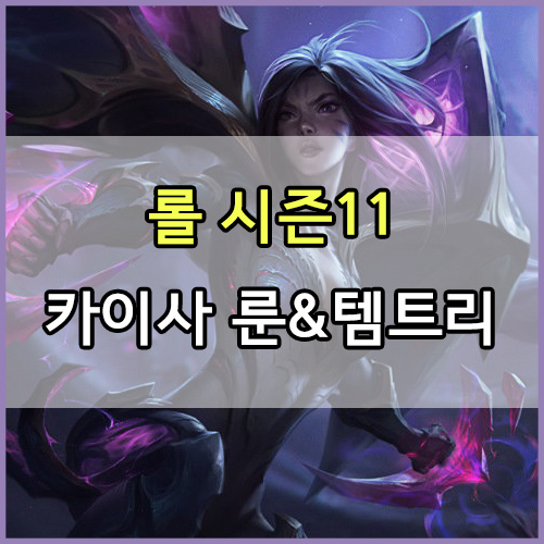  롤 시즌 11 카이사 룬 및 템트리