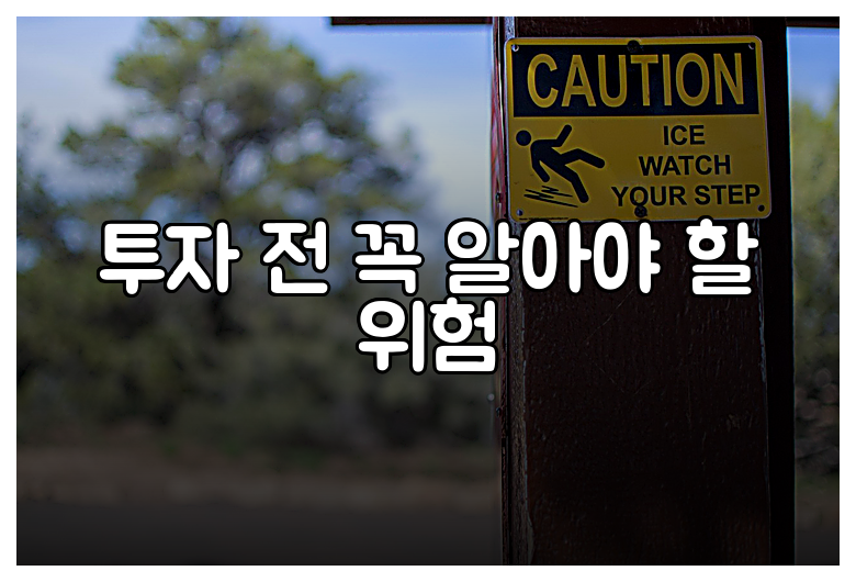 투자 전 꼭 알아야 할 위험