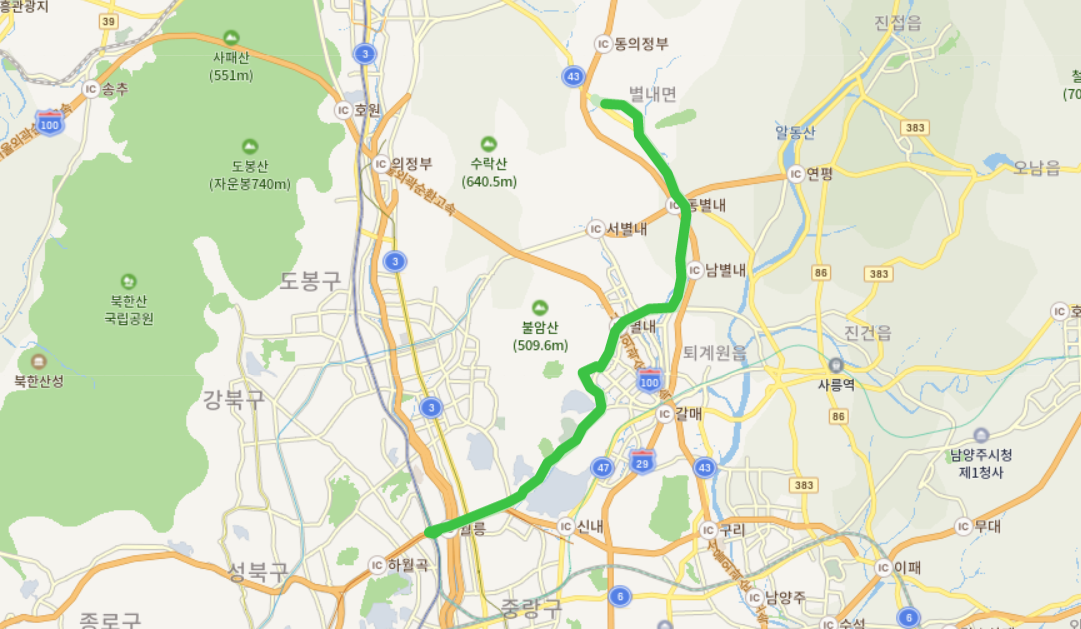  1155번버스 노선 안내, 시간표, 노선도