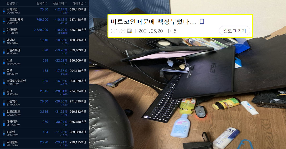  비트코인 대폭락 물린 사람들 근황