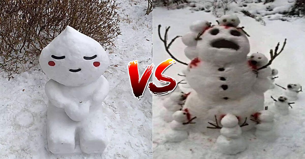  K-눈사람 vs 외국 눈사람 차이점 ㅋㅋㅋ