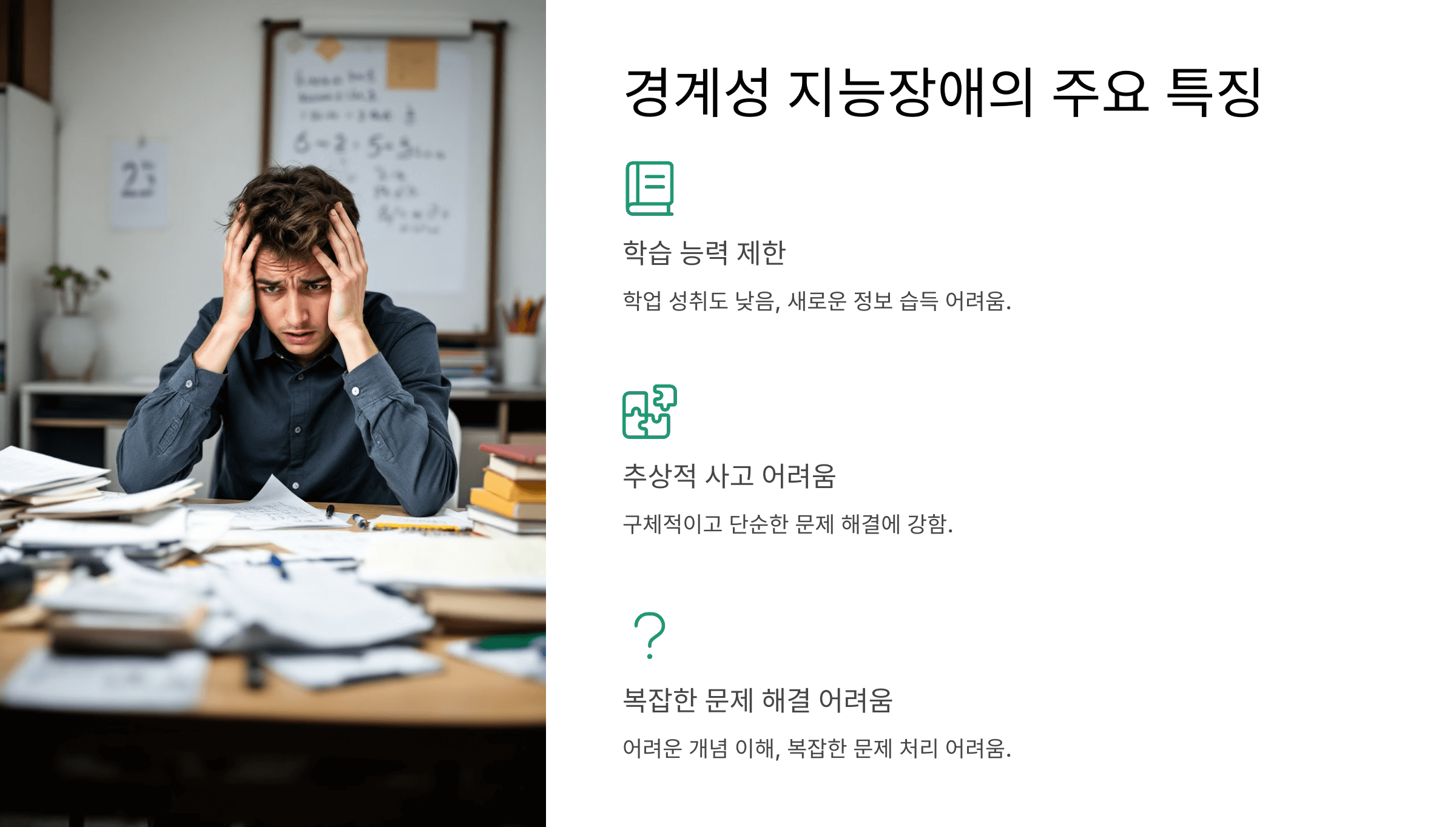 경계성 지능장애와 관련된 사진입니다.
