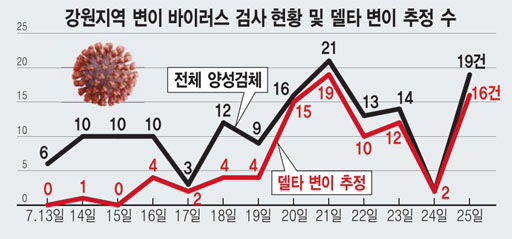  <속보> 휴가철 강원도 델타변이 감염 급증