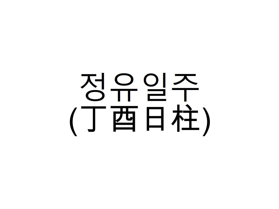  정유일주(丁酉日柱) 일주론 요약