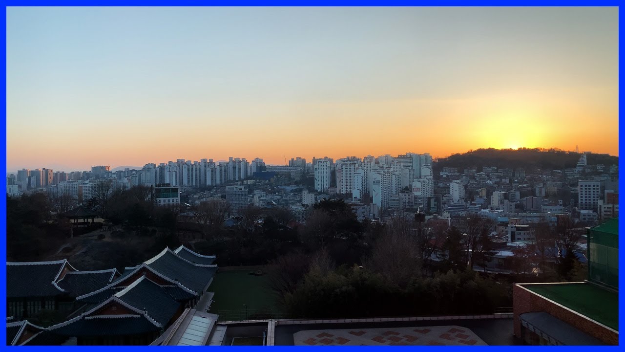  호텔신라 서울 일출 5배속 | 서울 중구 장충동2가 4K |  The Shilla Seoul Sunrise 5x speed
