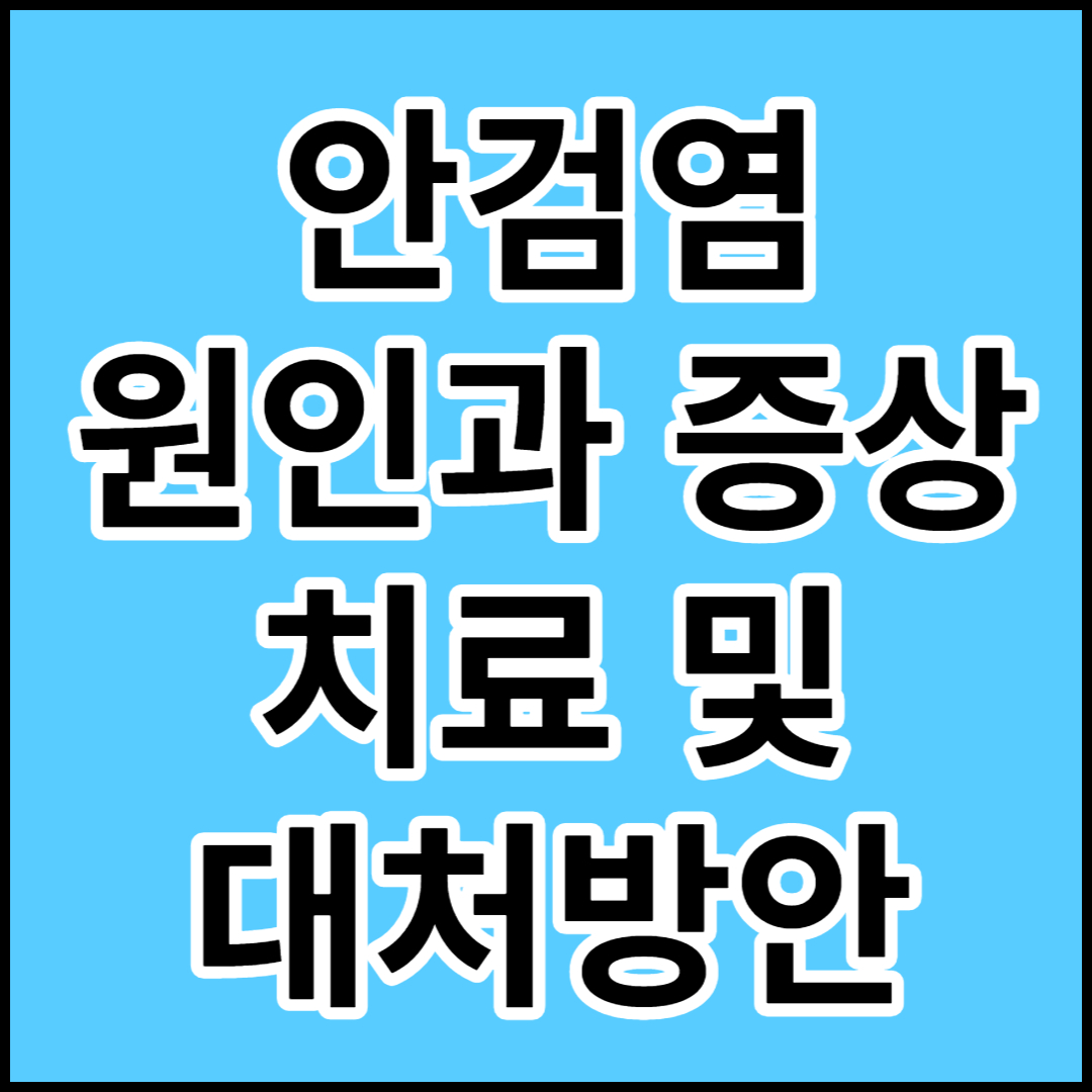  [안검염]원인,증상,치료 및 대처방안