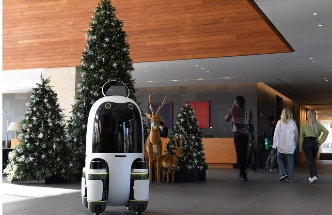 현대차&#44; 자율형 룸서비스 로봇 공개 VIDEO:Hyundai unveils an autonomous room service robot