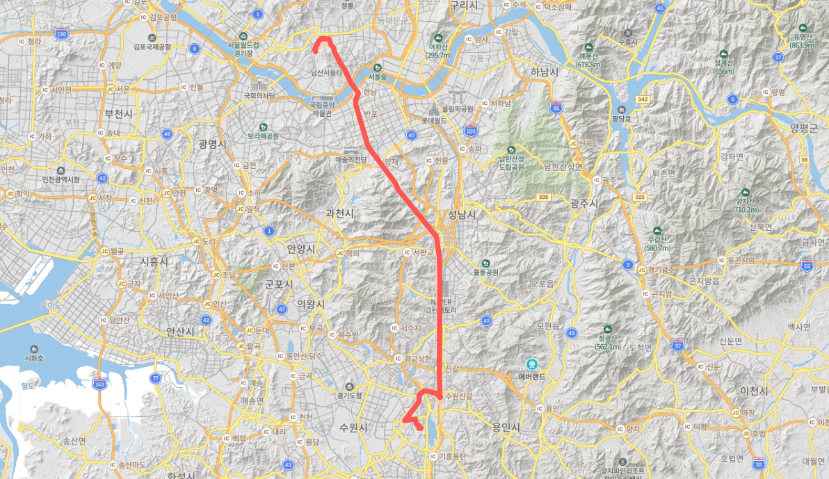  [광역급행] M5107 버스 노선 시간표 :  수원 경희대, 영통역, 청명역, 명동, 을지로, 서울역