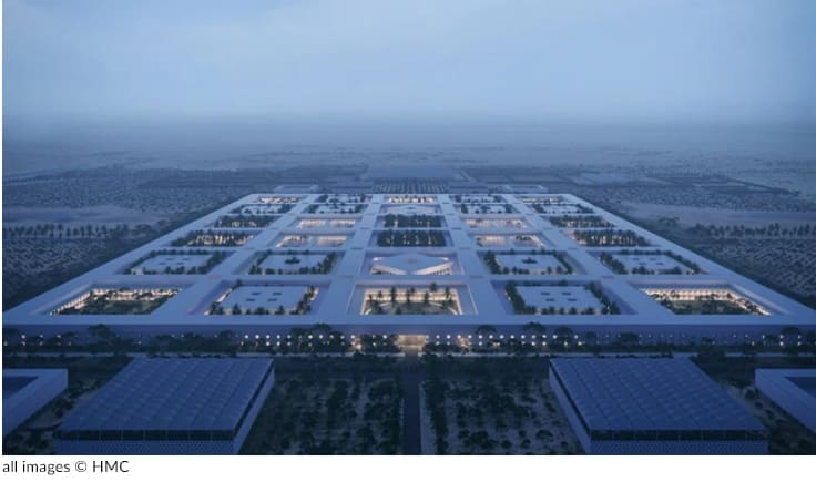  카타르 도하의 혁신적인 병원 디자인 VIDEO: OMA reimagines future of hospitals, renders 'al daayan' health district with new video