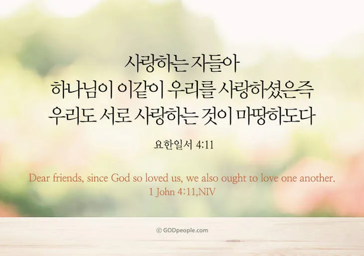 요한일서 4장 19절 묵상 - 우리가 사랑함은 그가 먼저 우리를 사랑하셨음이라_8