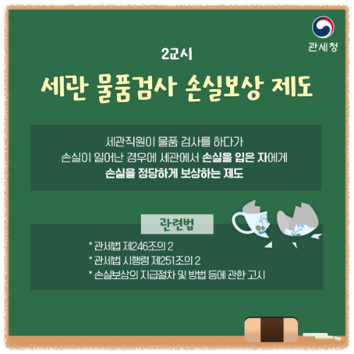 세관물품 검사 손실보장 제도