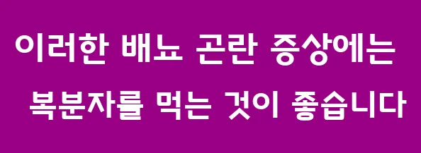 이러한 배뇨 곤란 증상에는 복분자를 먹는 것이 좋습니다