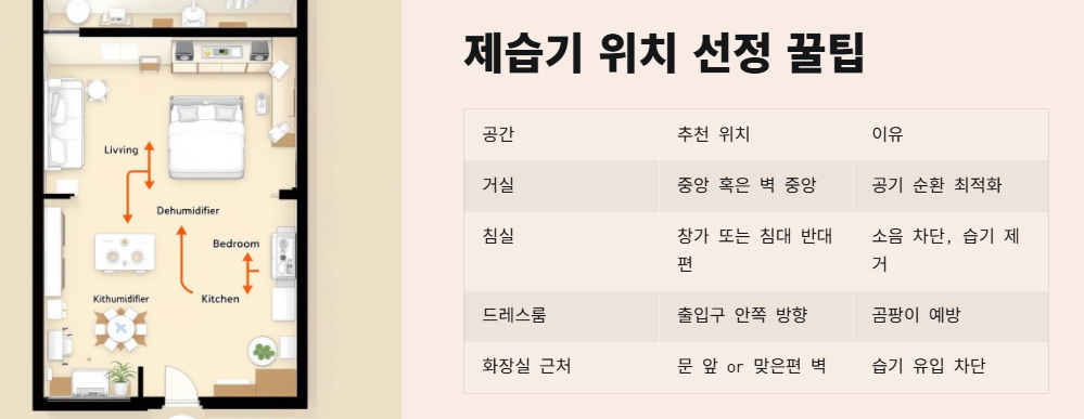 제습기 위치 선정