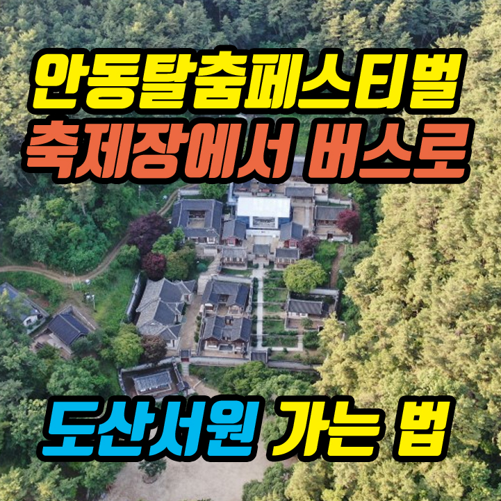  안동국제탈춤페스티벌 축제장 버스로 도산서원 가는법