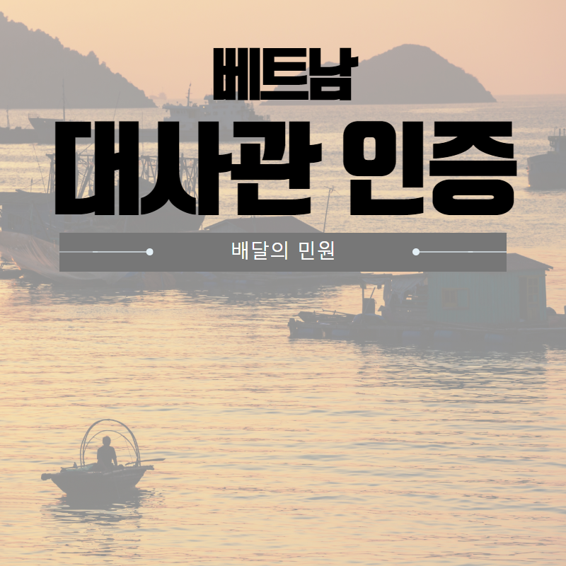  베트남 영사확인/대사관 인증 집에서 신청하자!