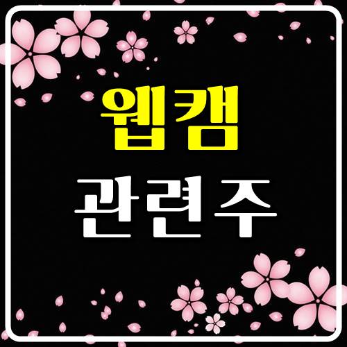  웹캠 관련주 온라인 교육으로 수요 급증!