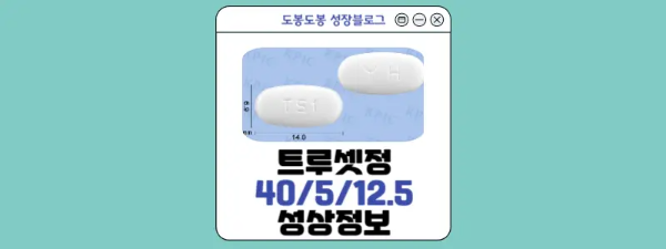 트루셋정 40/5/12.5mg 성상 정보 이미지