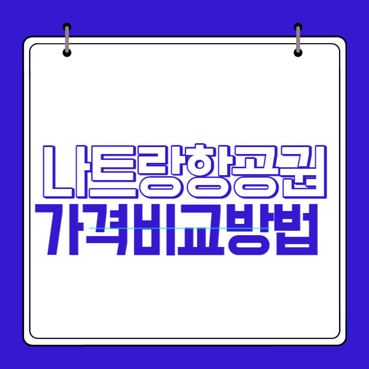나트랑항공권 가격비교방법 썸네일