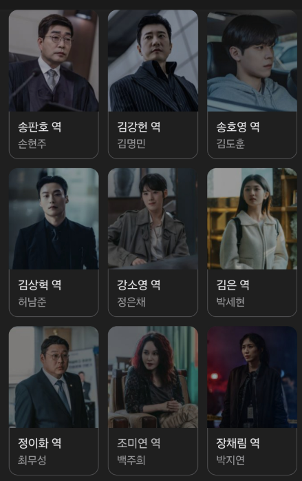 드라마 유어아너의 등장인물