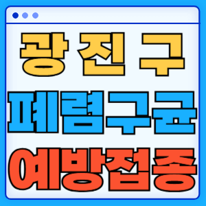 서울 광진구 폐렴구균 백신 무료 예방접종 비용지원 가격 신청방법 대상자 간격 13가 15가 20가 23가