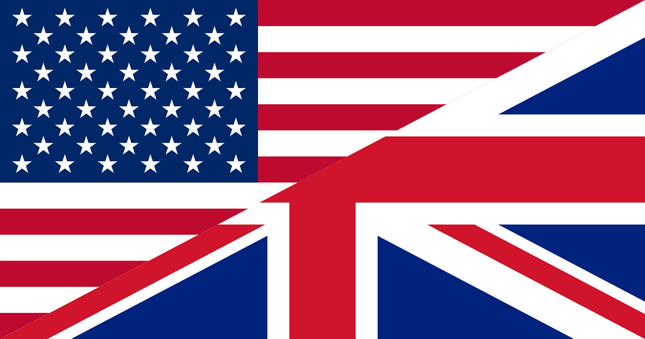 미국과 영국 국기