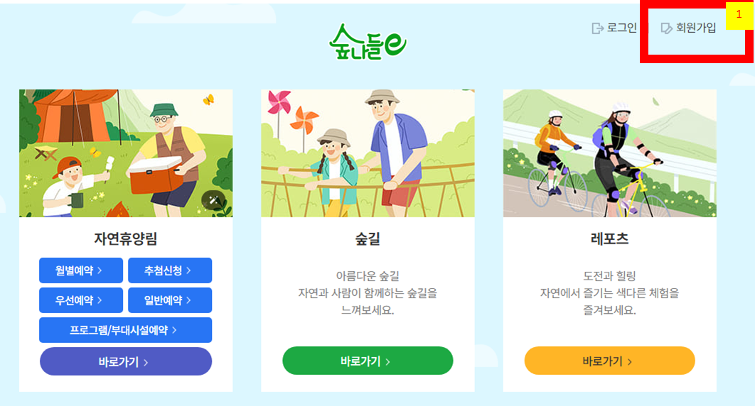 국립자연휴양림 성수기 추첨