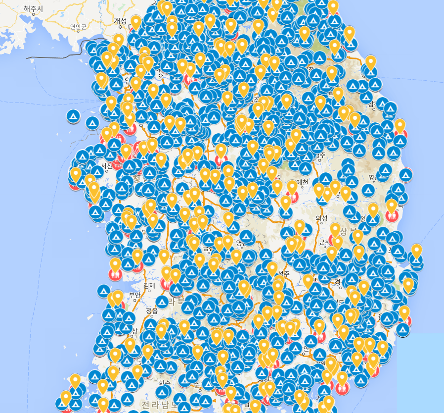  캠핑장 지도